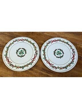 Royal Worcester Holiday Themed Cork Backed Plate Trivets - Set of 2